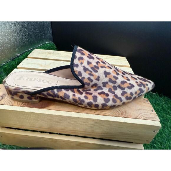 Kmeioo-Leopard Print- Pointed Flats-Size 9W - Picture 4 of 10